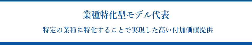 【業種特化型モデル代表】特定の業種に特化することで実現した高い付加価値提供